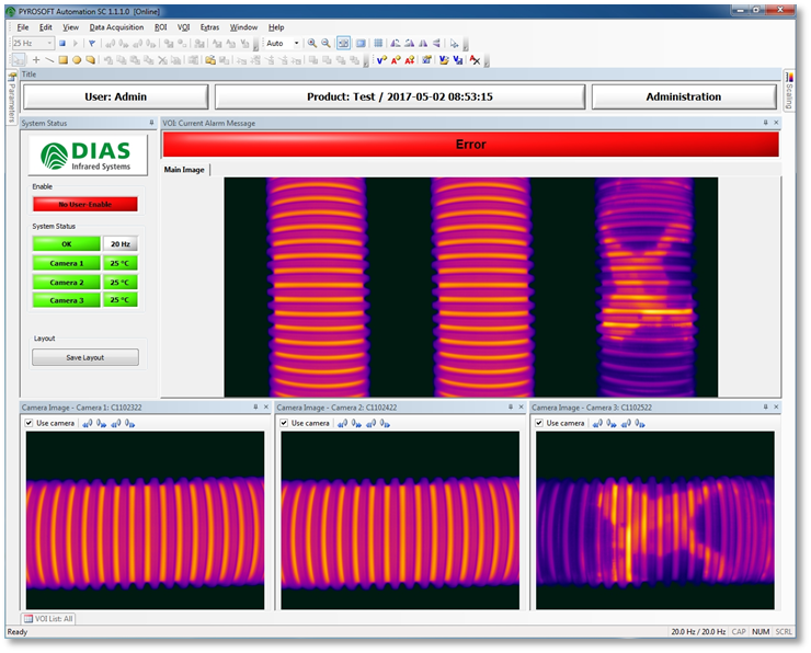 Thermische Rundum Inspektion mit PYROSOFT AutomationSC von DIAS